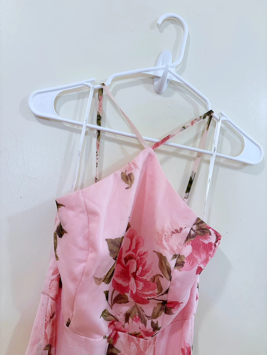 Lulus Pink Floral Print Halter Neck Maxi Dress - photo 2