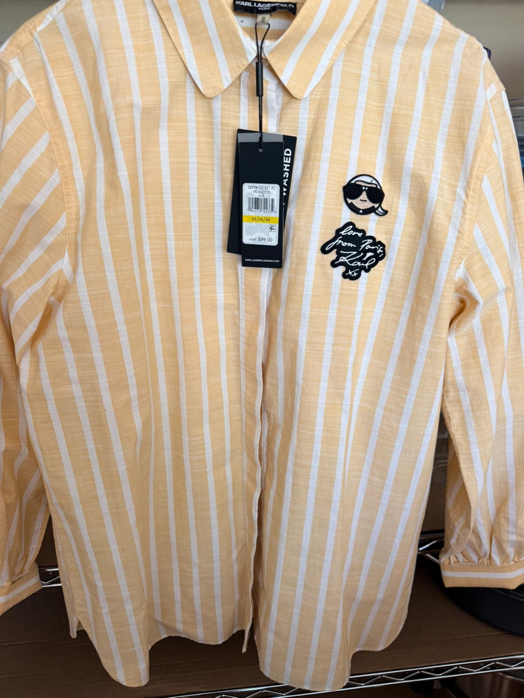 Karl Lagerfeld Paris Striped Shirt - Size M