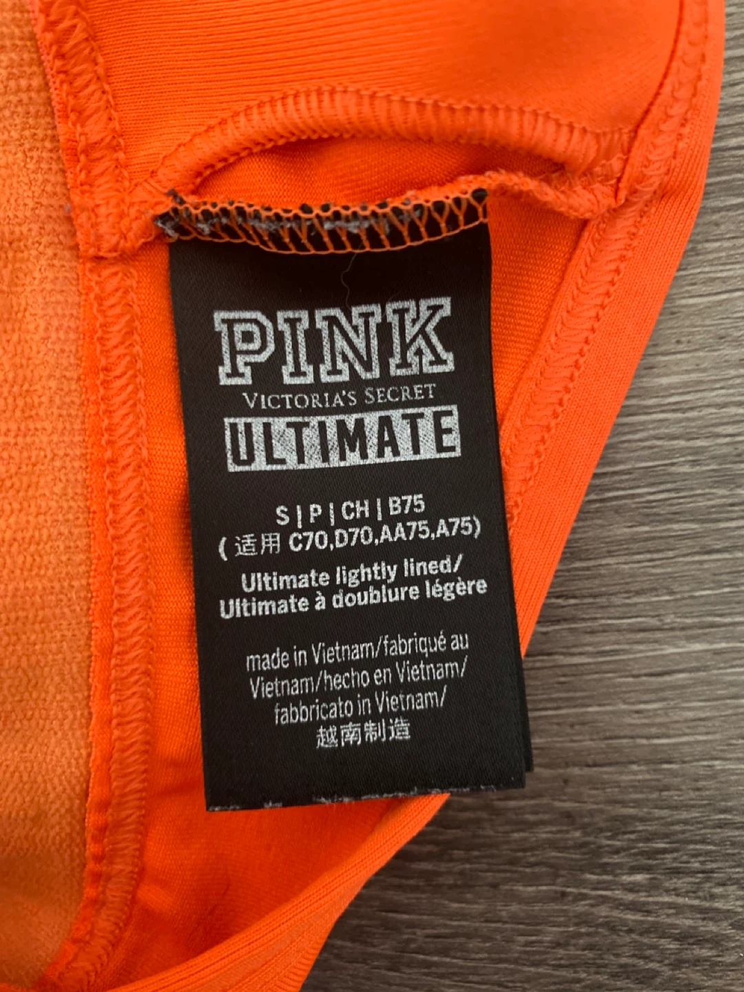 Victoria's Secret PINK Ultimate Sports Bra Orange Size S - photo 3