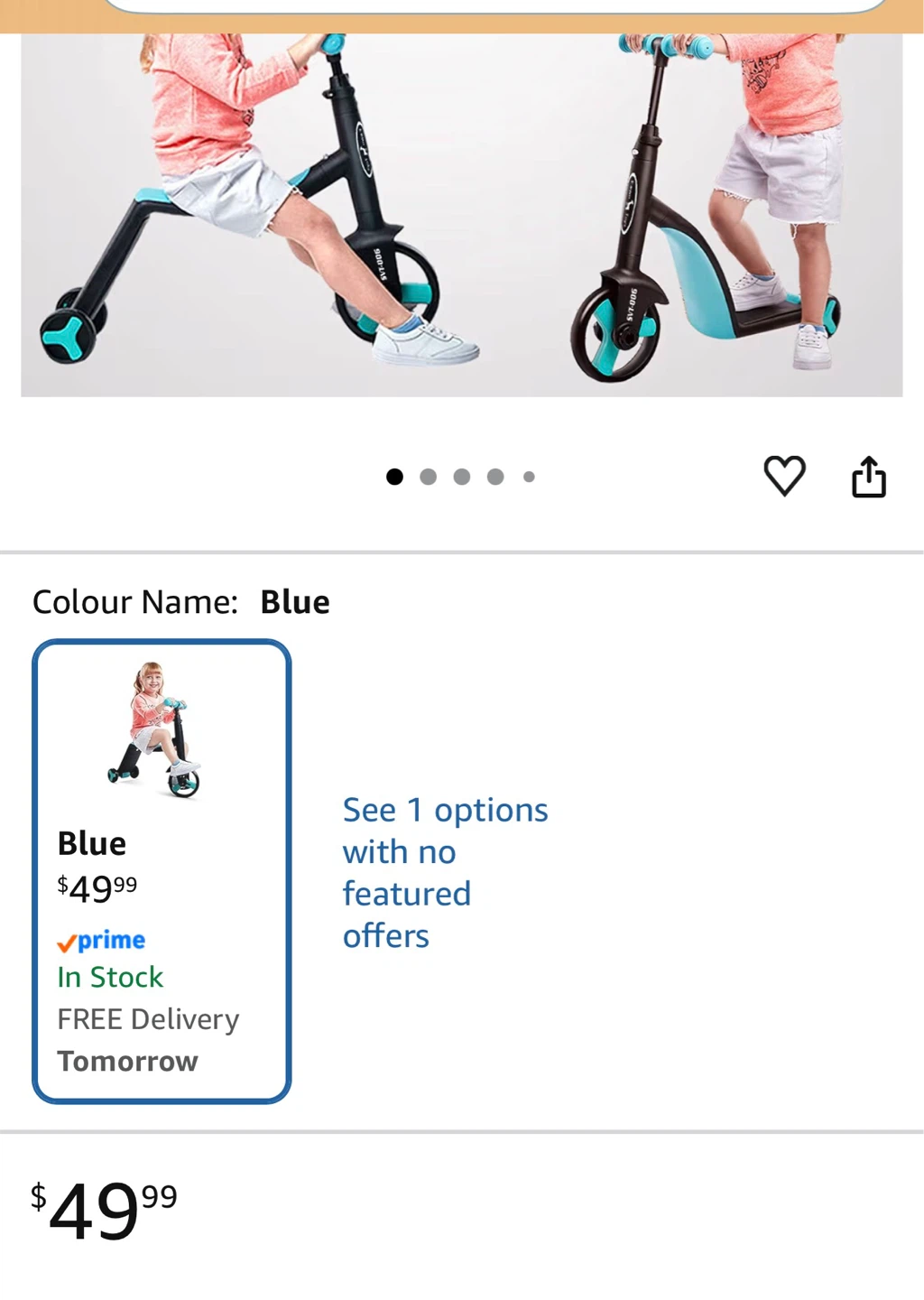 Fawn Toys FAWN 3-in-1 Junior Kick Scooter/Balance Bike/Tricycle - photo 2