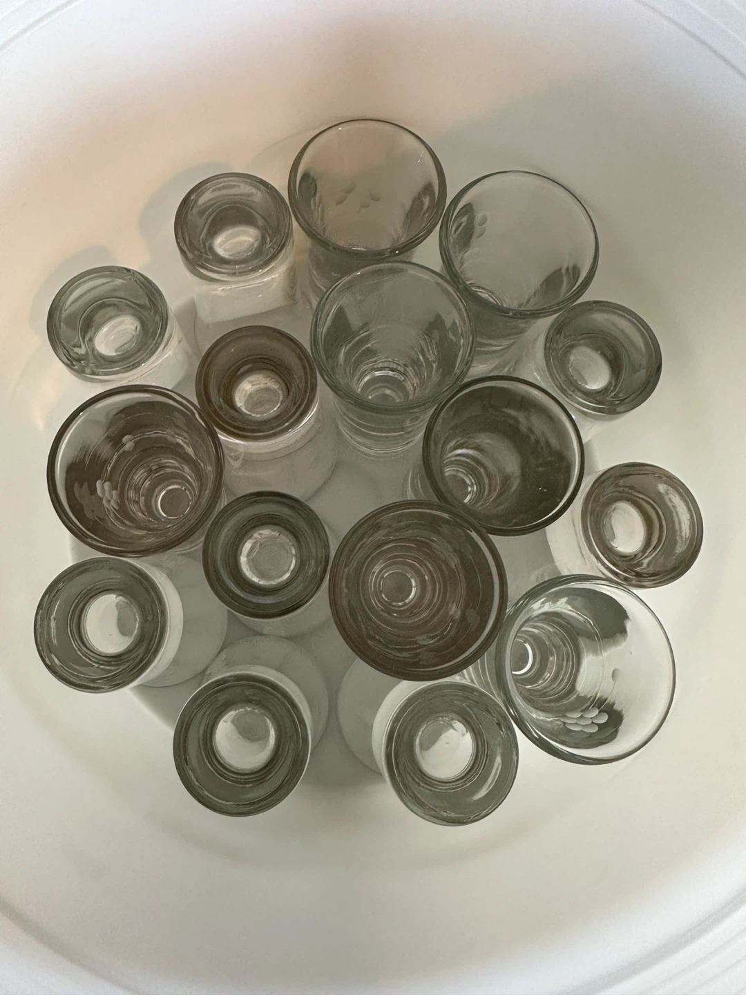 Set of 16 Clear Shot Glasses with Floral Etching - photo 3