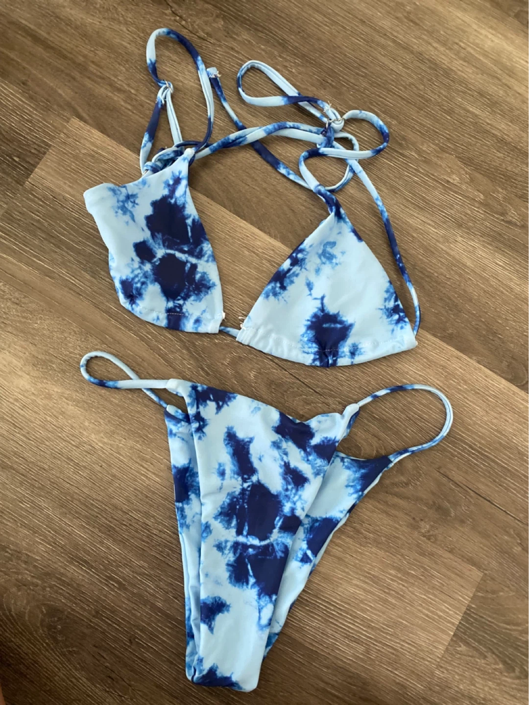Blue Tie-Dye Bikini