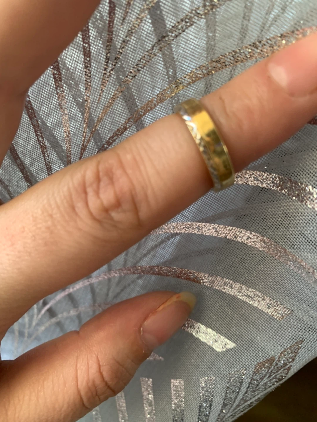 18k Gold Band Ring stamp 750 - photo 4