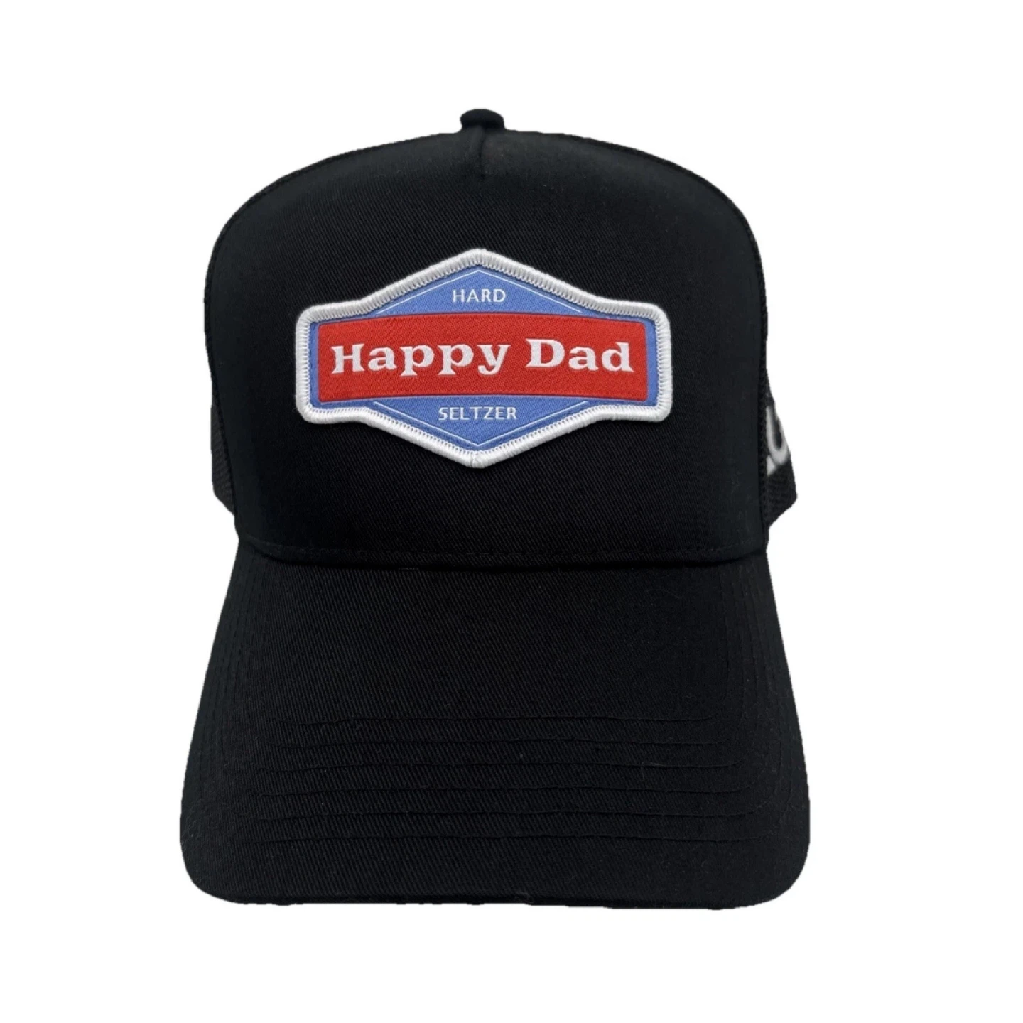 Happy Dad Seltzer Black Trucker Hat
