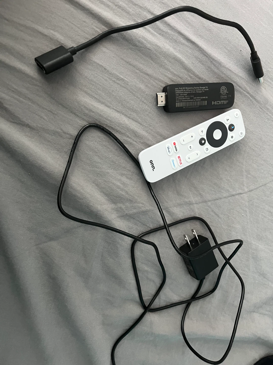 Onn. Full HD Streaming Device with Google TV and Remote