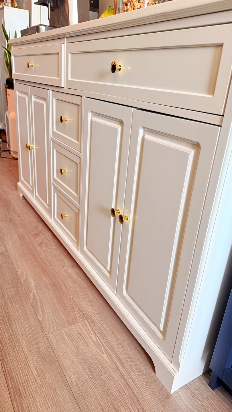 White Sideboard with Gold Hardware - photo 3