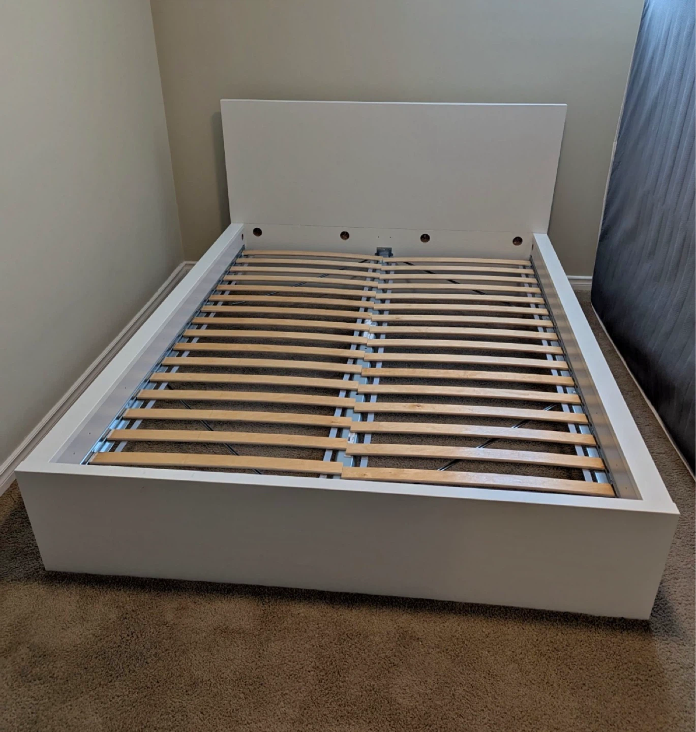 IKEA MALM Queen bed frame white