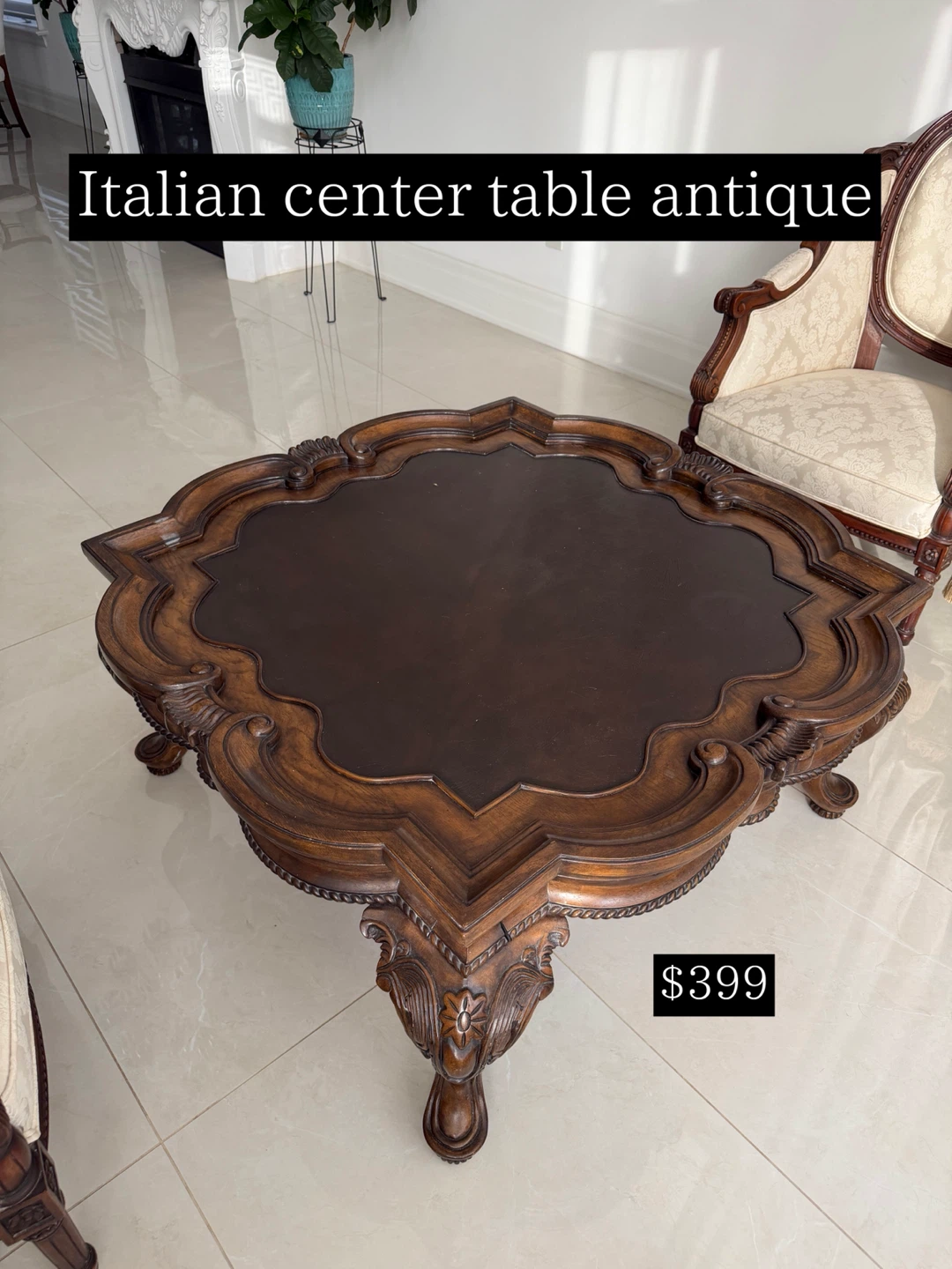 Antique Italian Center Table