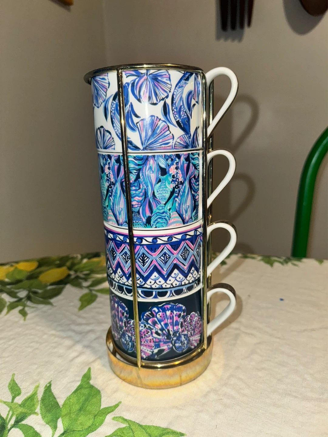 Lily Pulitzer Stackable Mugs (4)