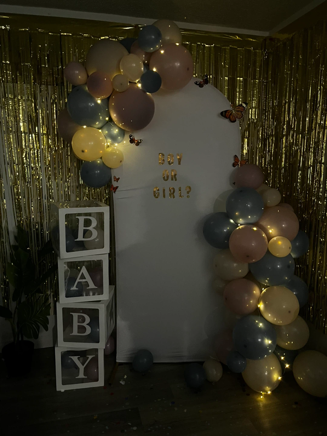 Baby Shower Gender Reveal Balloon Arch & Blocks - photo 2