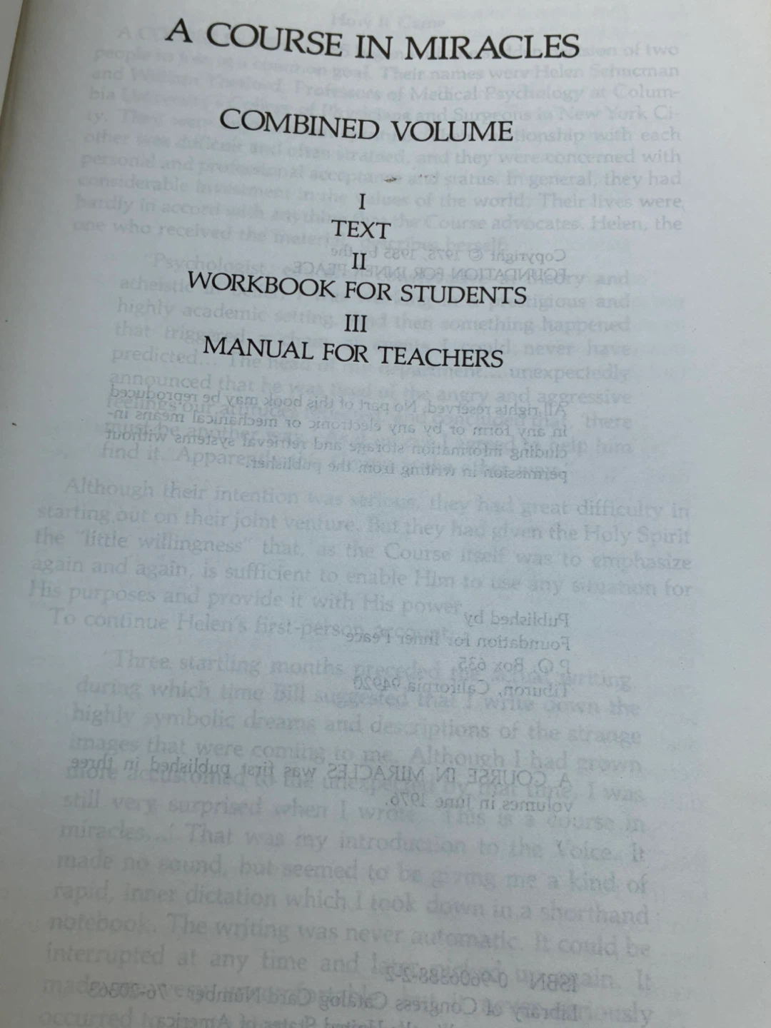 $12 Vintage A Course In Miracles Book: Text, Workbook, Manual - photo 3