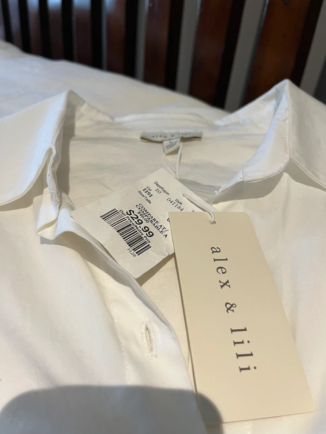 Alex & Lili White Button-Up Shirt - photo 3