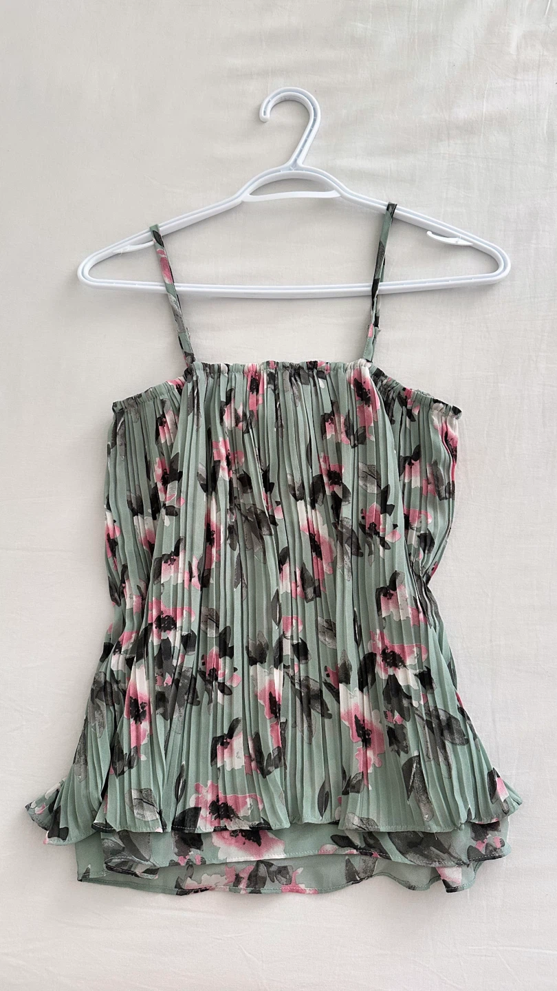 Pleated Floral Camisole Top - photo 2