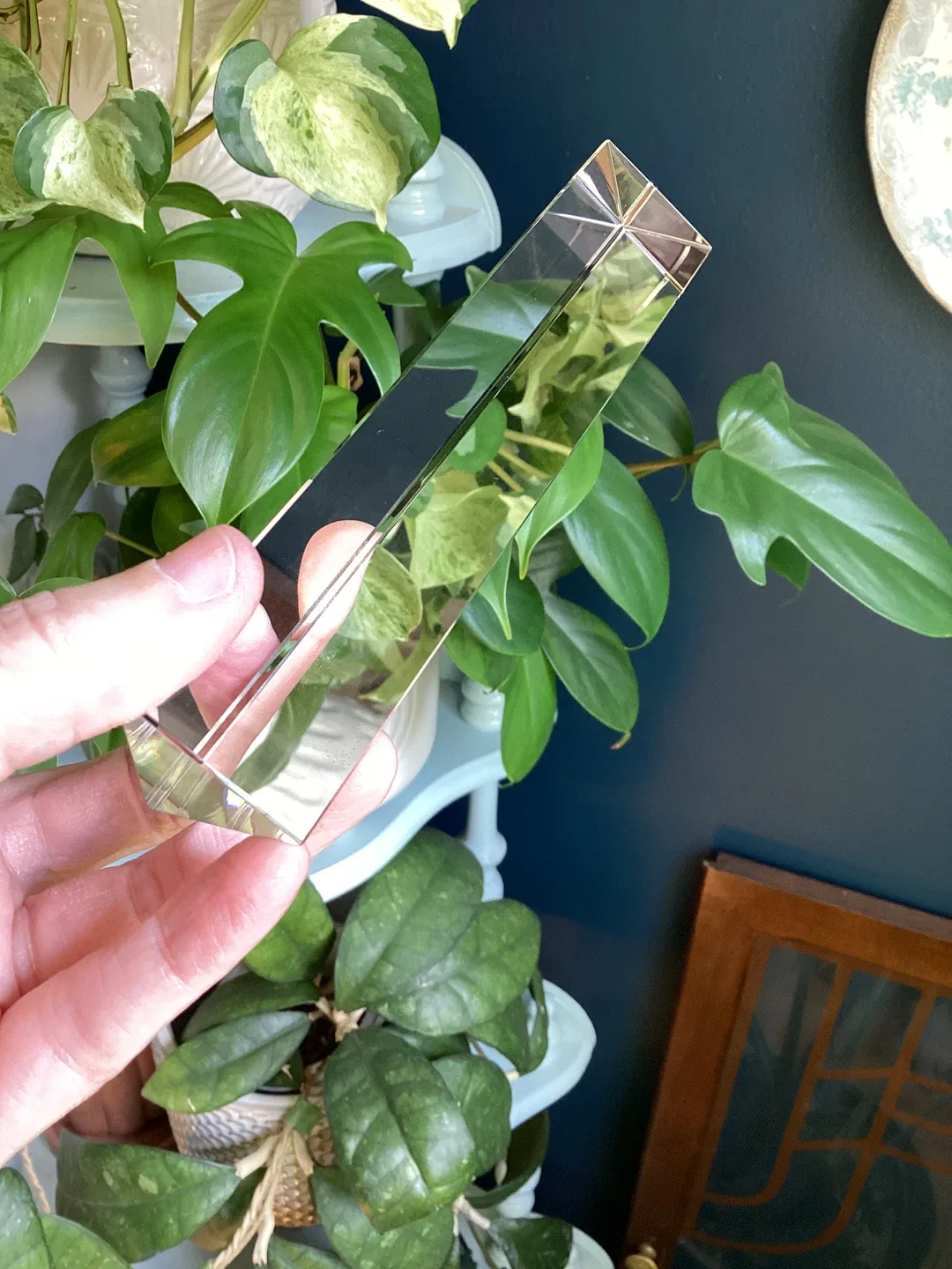 Clear Glass Triangular Prism