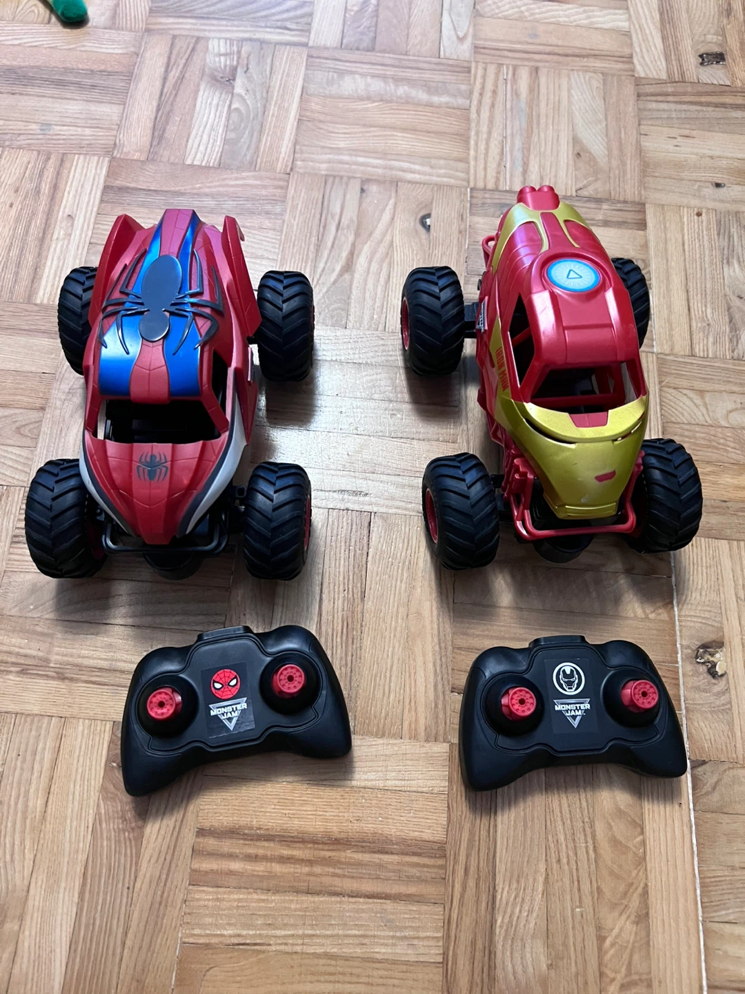 Marvel Monster Jam RC Cars - Spider-Man & Iron Man