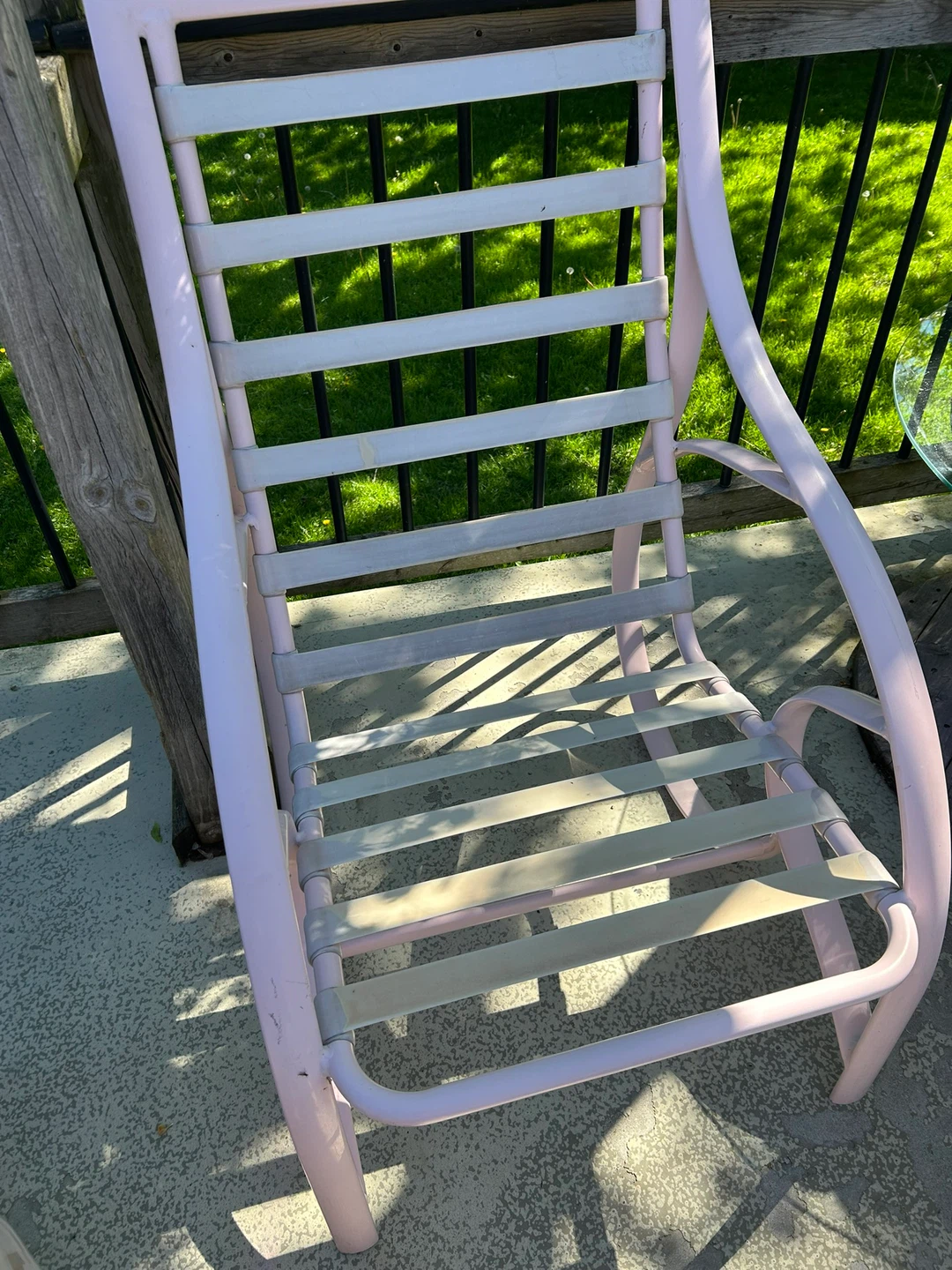 Vintage Patio aluminum Chairs with Ottomans - Set of 4 - photo 4