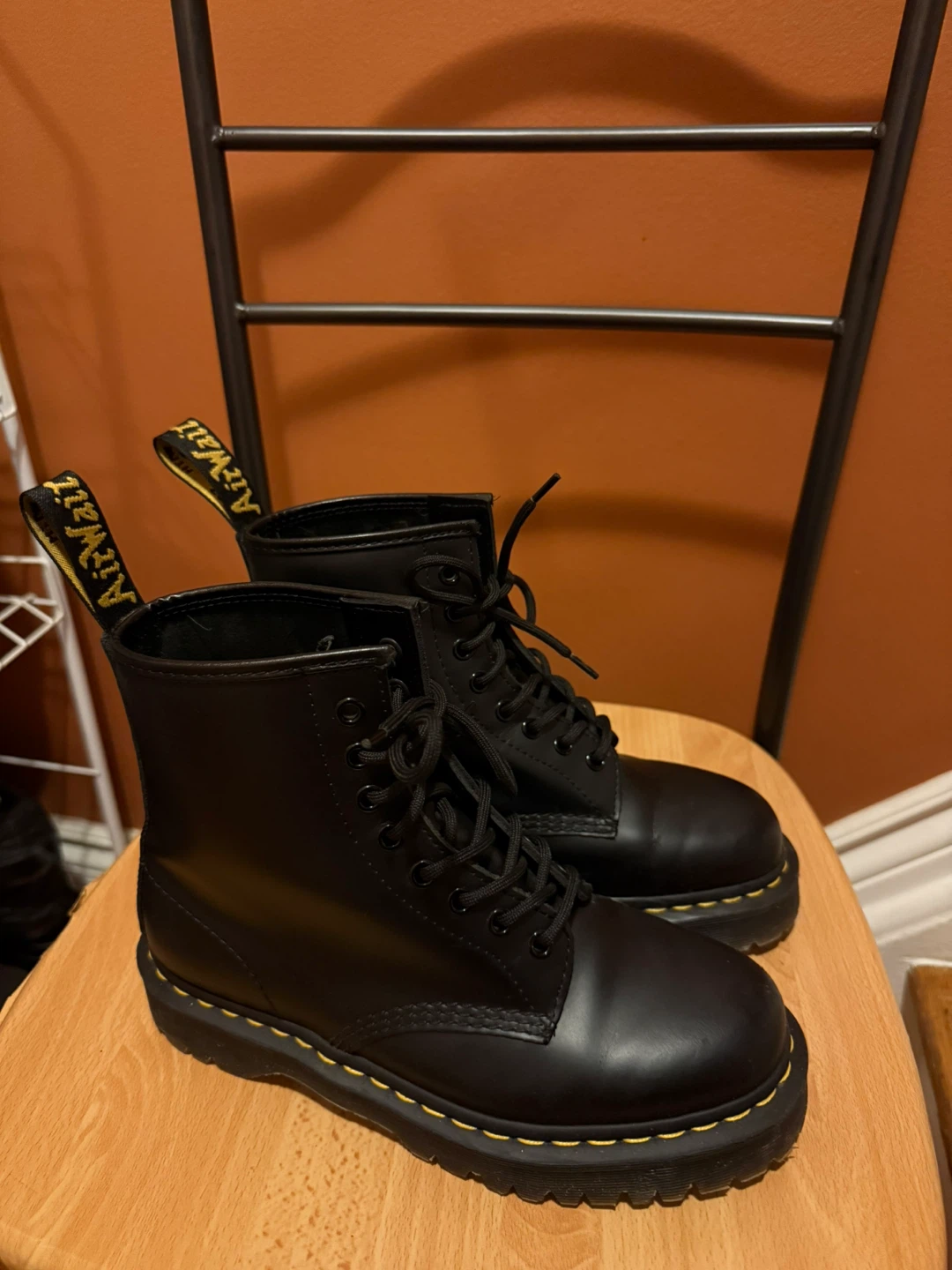 Dr. Martens Black Leather Lace-Up Boots - photo 2