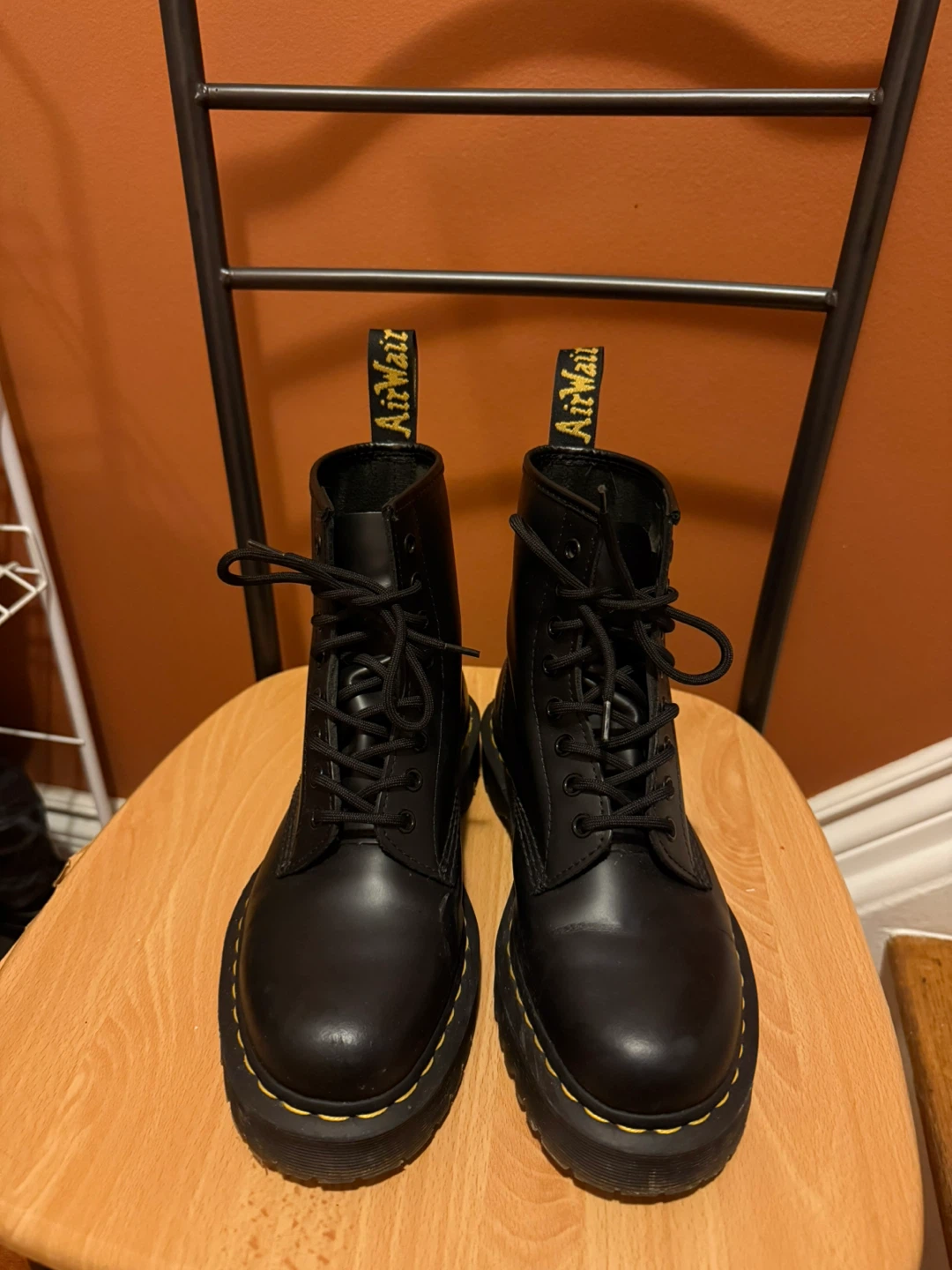 Dr. Martens Black Leather Lace-Up Boots