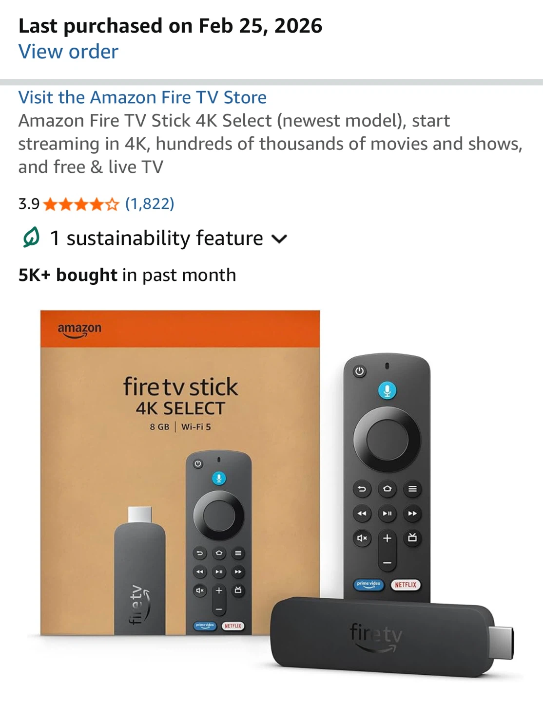 Amazon Fire TV Stick 4K Select