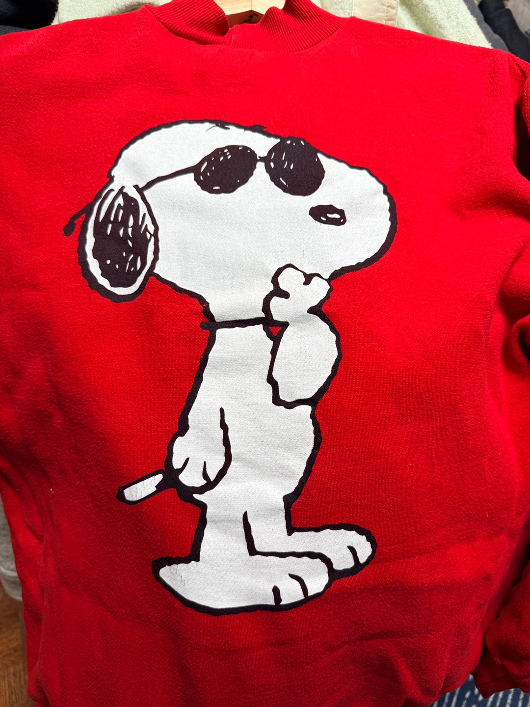 Bershka Peanuts Snoopy Red Sweatshirt Size S - photo 3