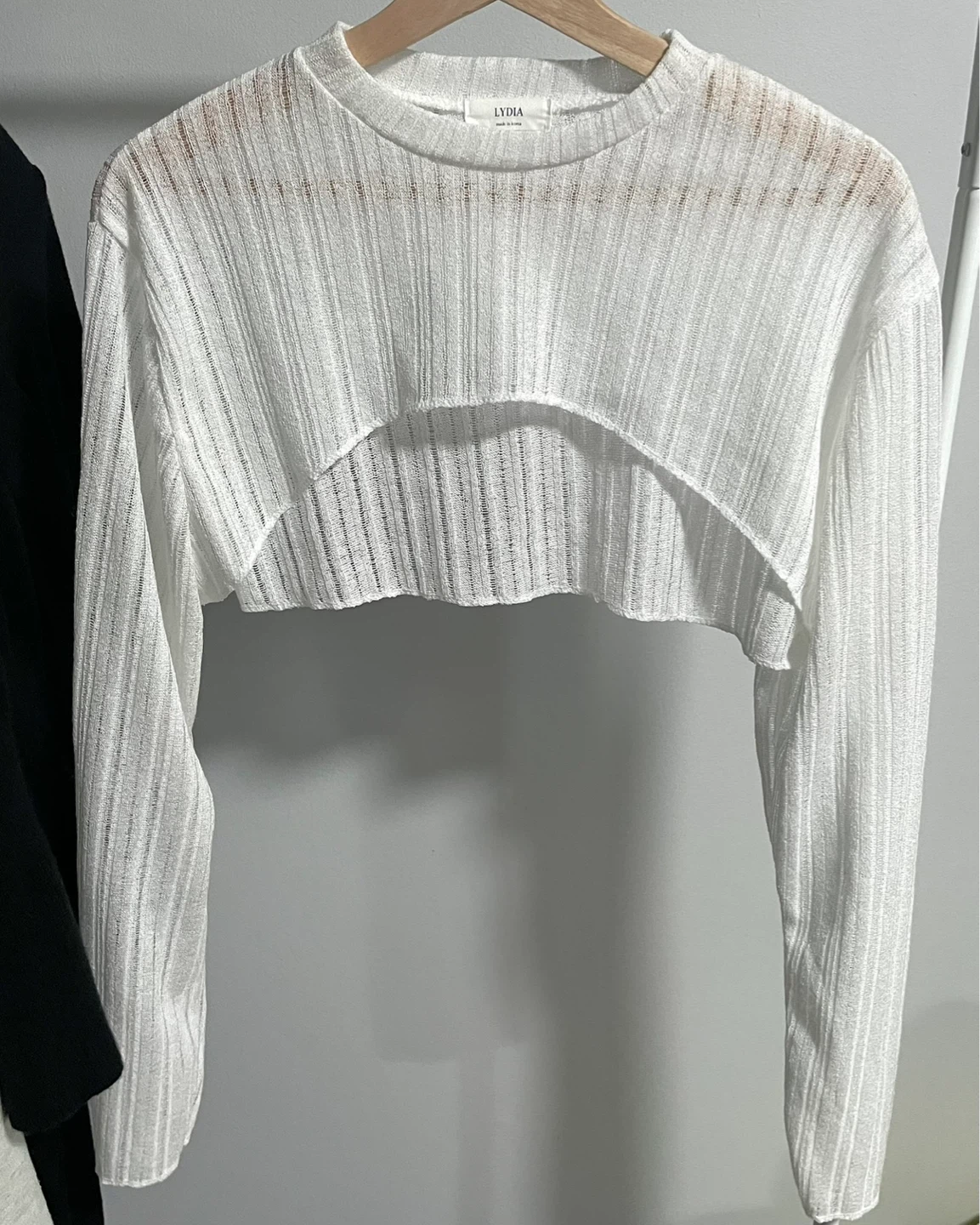 White Knit Bolero Crop Top - photo 3