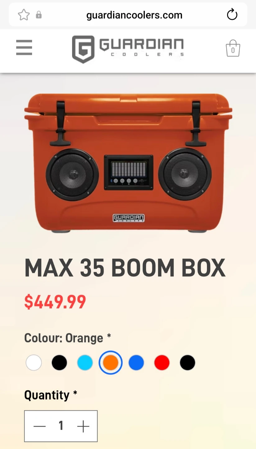 Guardian MAX 35 Boom Box Cooler - Orange - photo 3