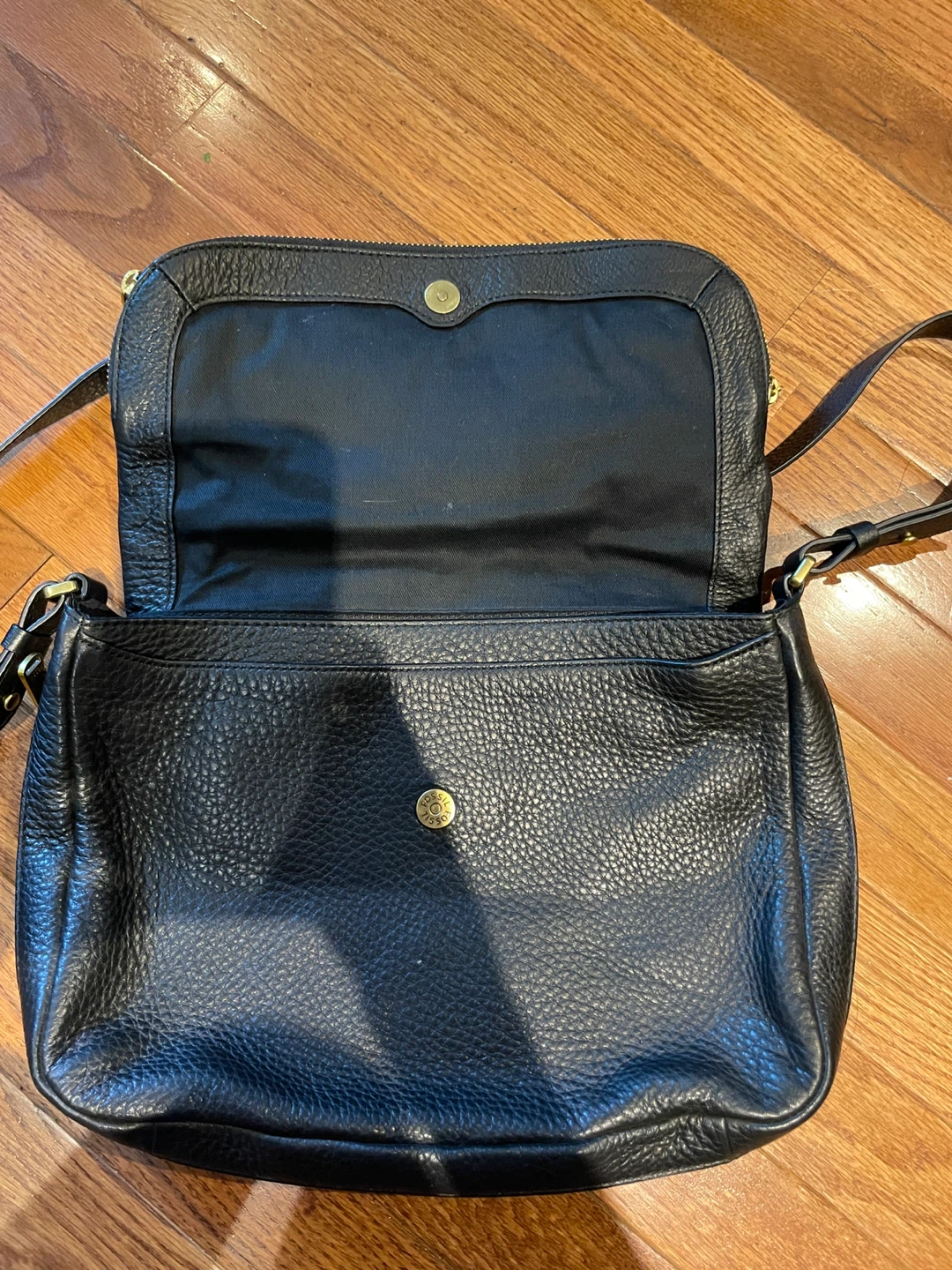 Fossil Black Leather Crossbody Bag - photo 2