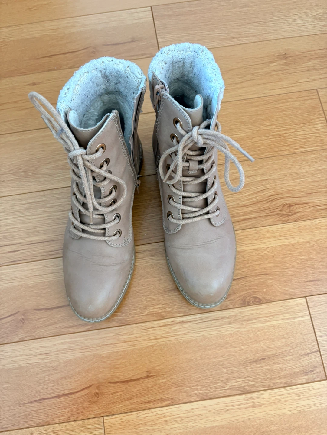 Aldo  Lace-Up Faux Fur Lined Boots