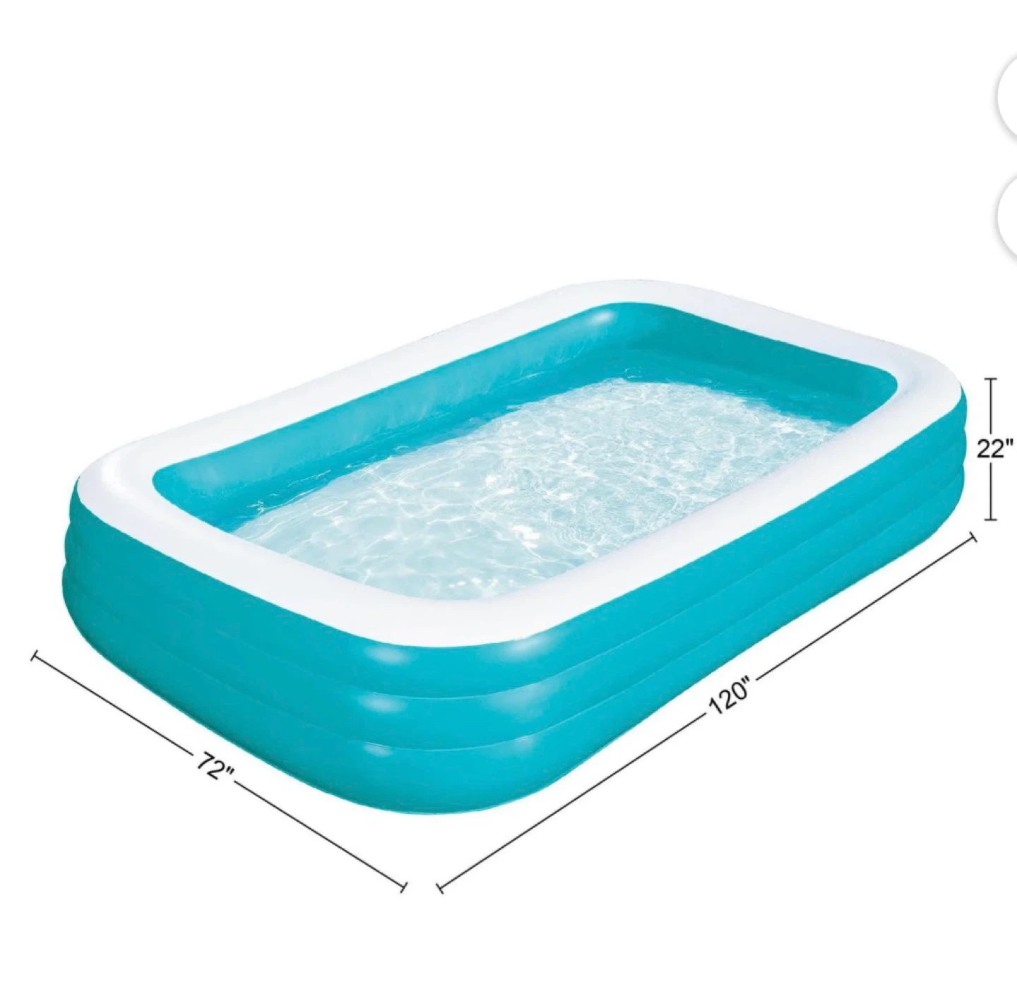 Inflatable Family Pool - 120" x 72" x 22" - photo 2