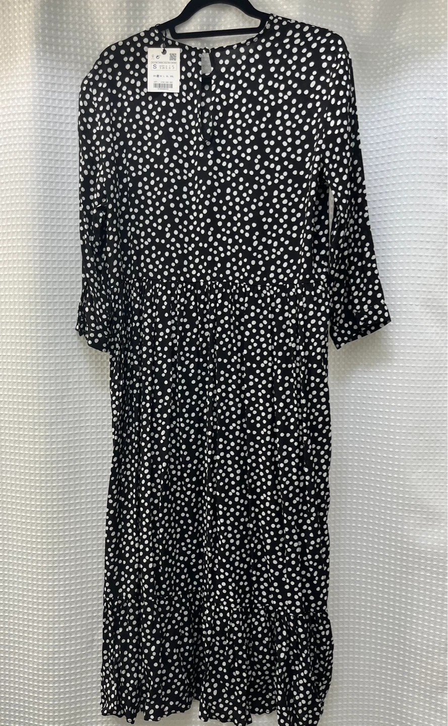 Zara Polka Dot Midi Dress Size S