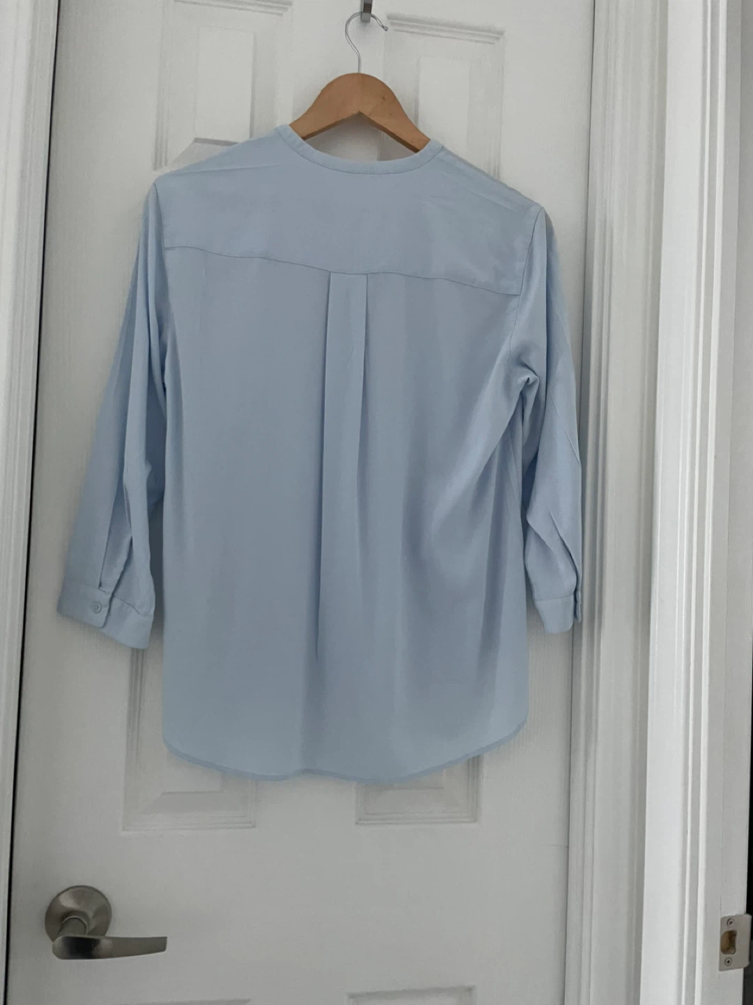 UNIQLO Blue V-Neck Blouse - Size S - photo 2