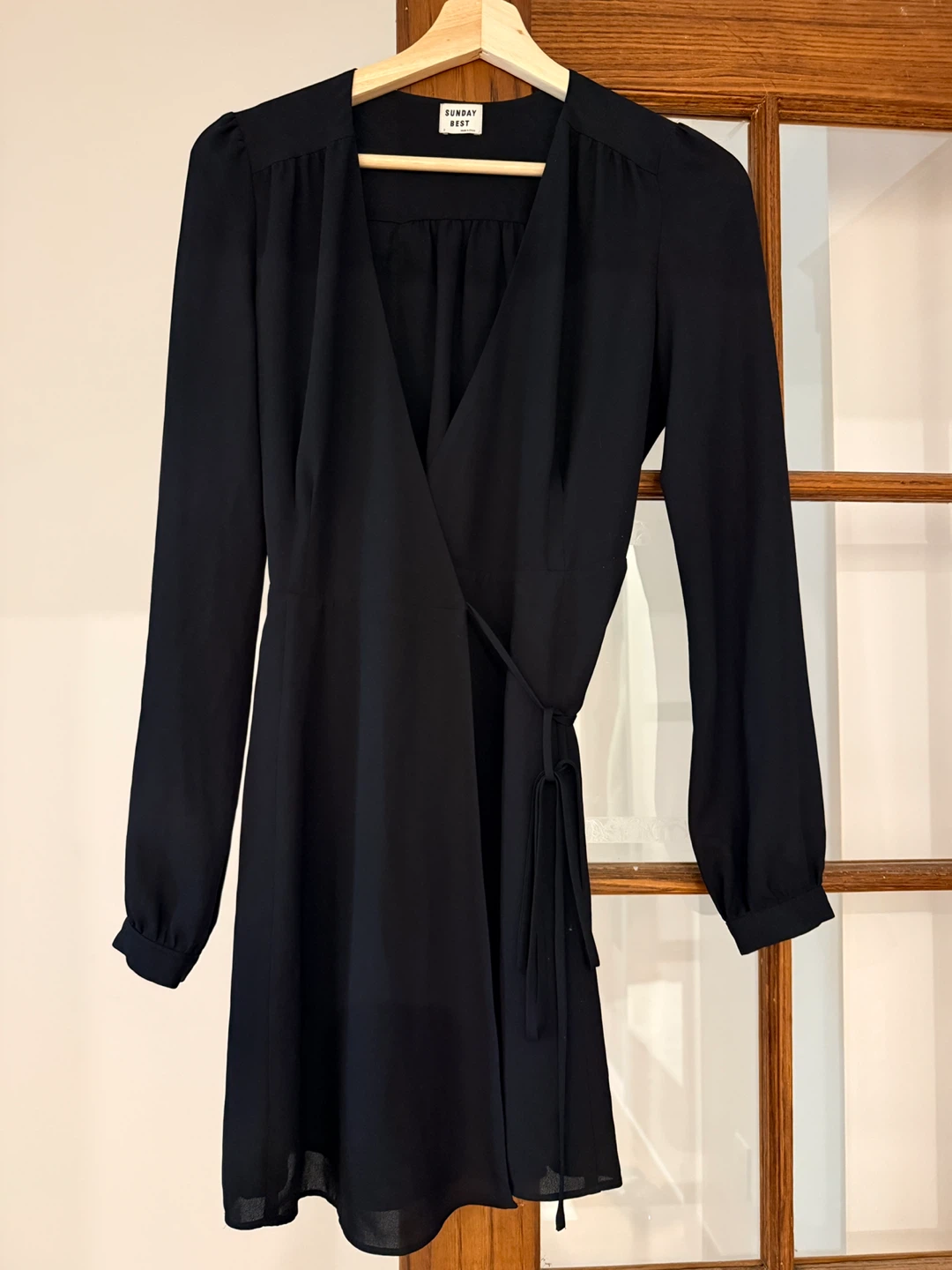 Sunday Best Aritzia Black Wrap Dress Size 2 / XS