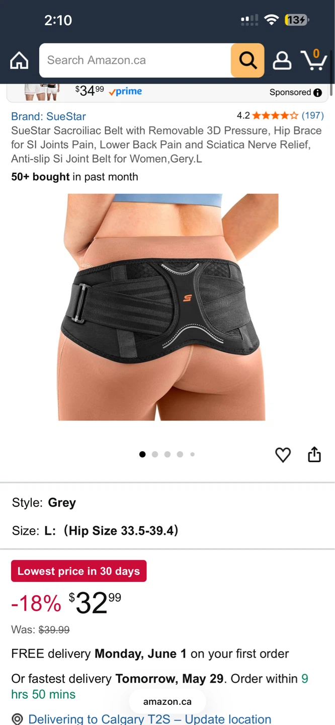 SueStar Sacroiliac Hip Belt