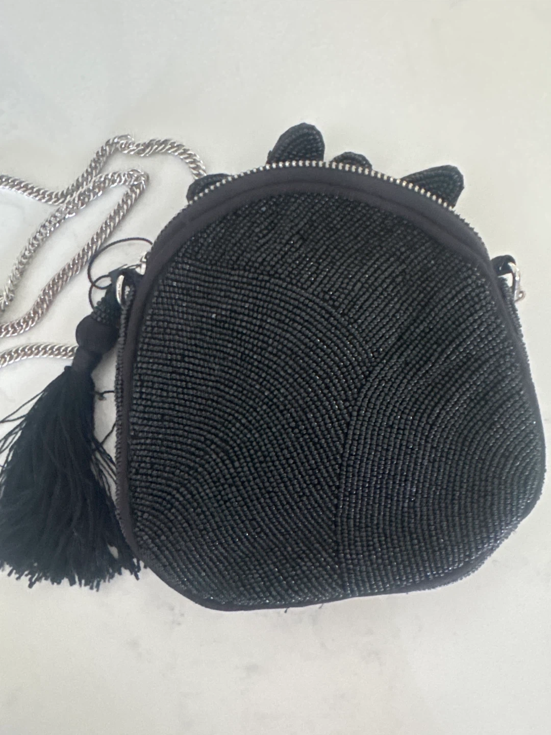 Beaded Pineapple Coin Purse with Tassel and Chain - photo 2