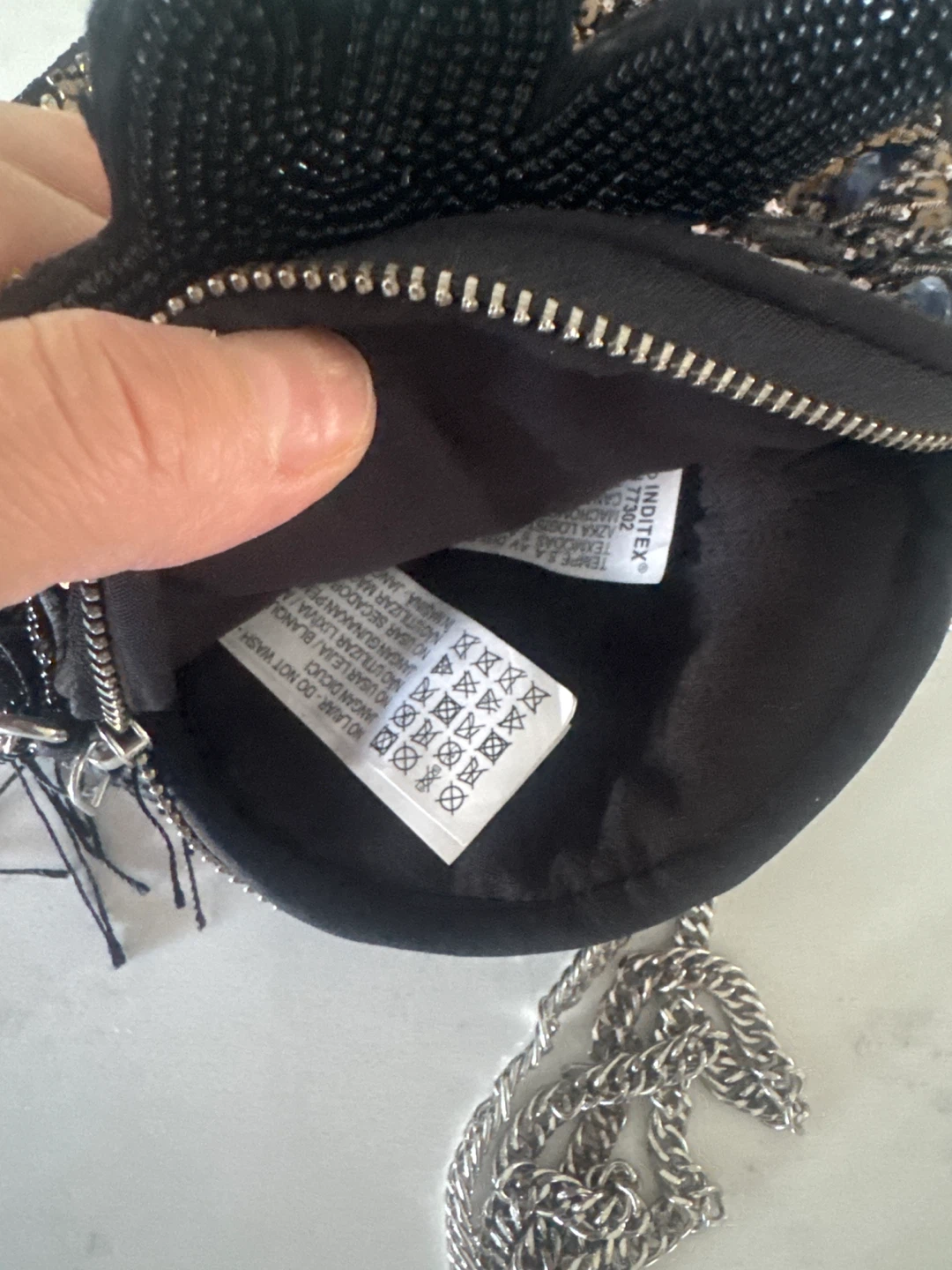 Beaded Pineapple Coin Purse with Tassel and Chain - photo 4
