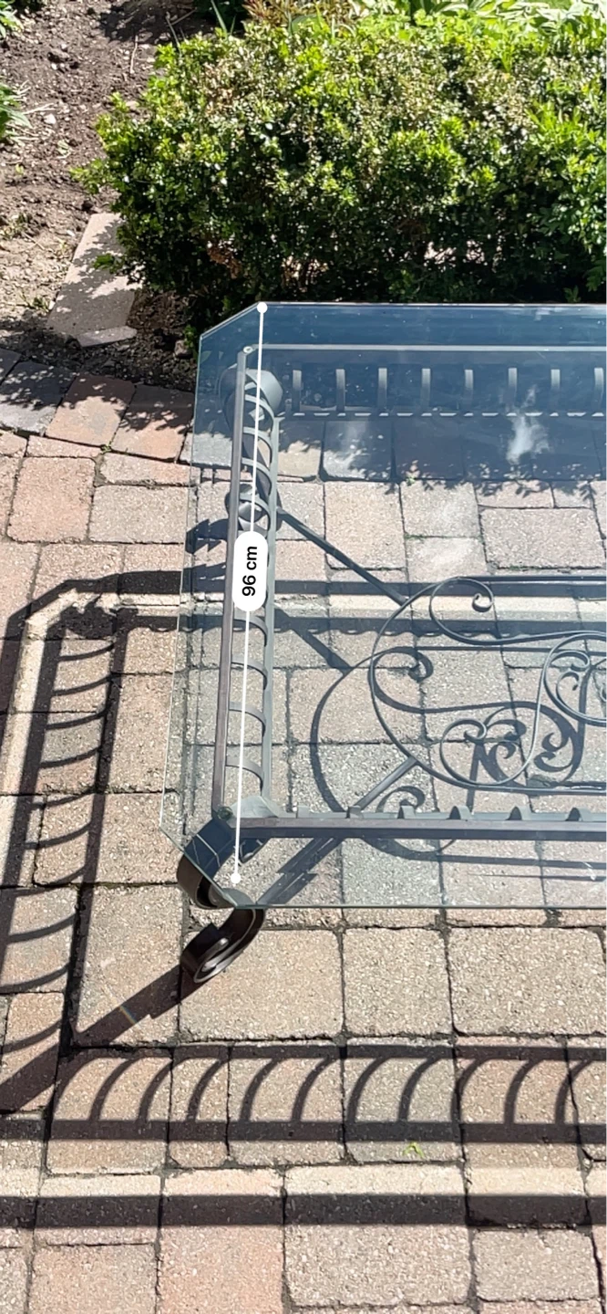 Glass and Metal Coffee Table - photo 4