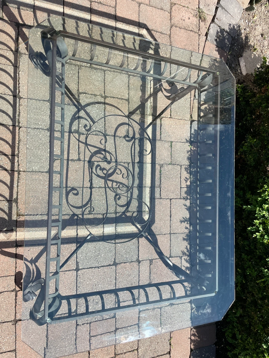 Glass and Metal Coffee Table