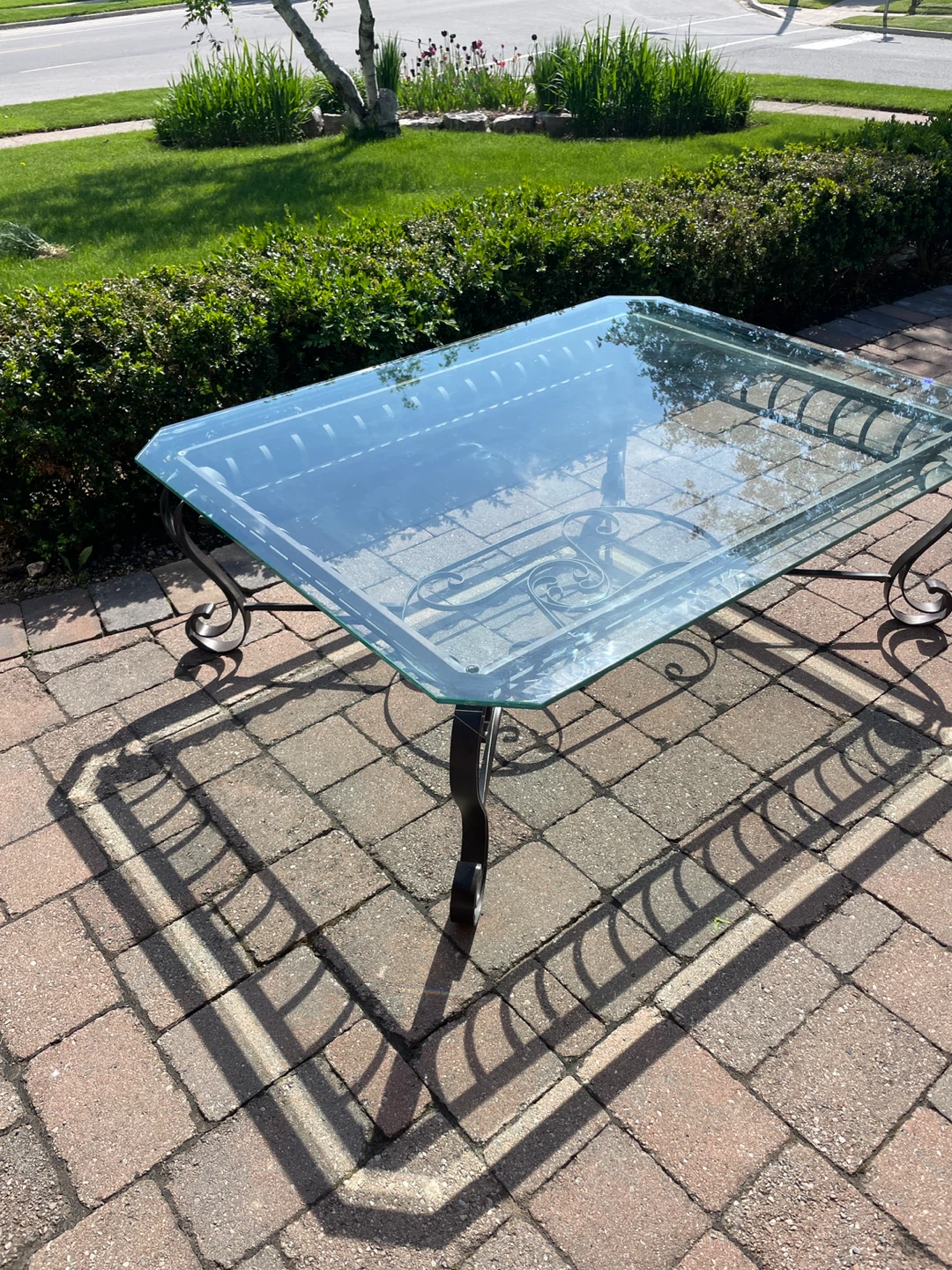 Glass and Metal Coffee Table - photo 2