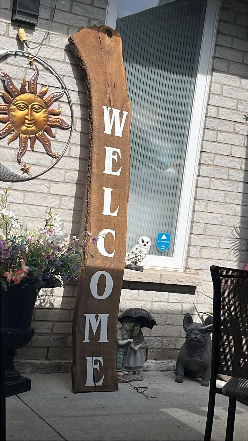 Wood WELCOME Sign
