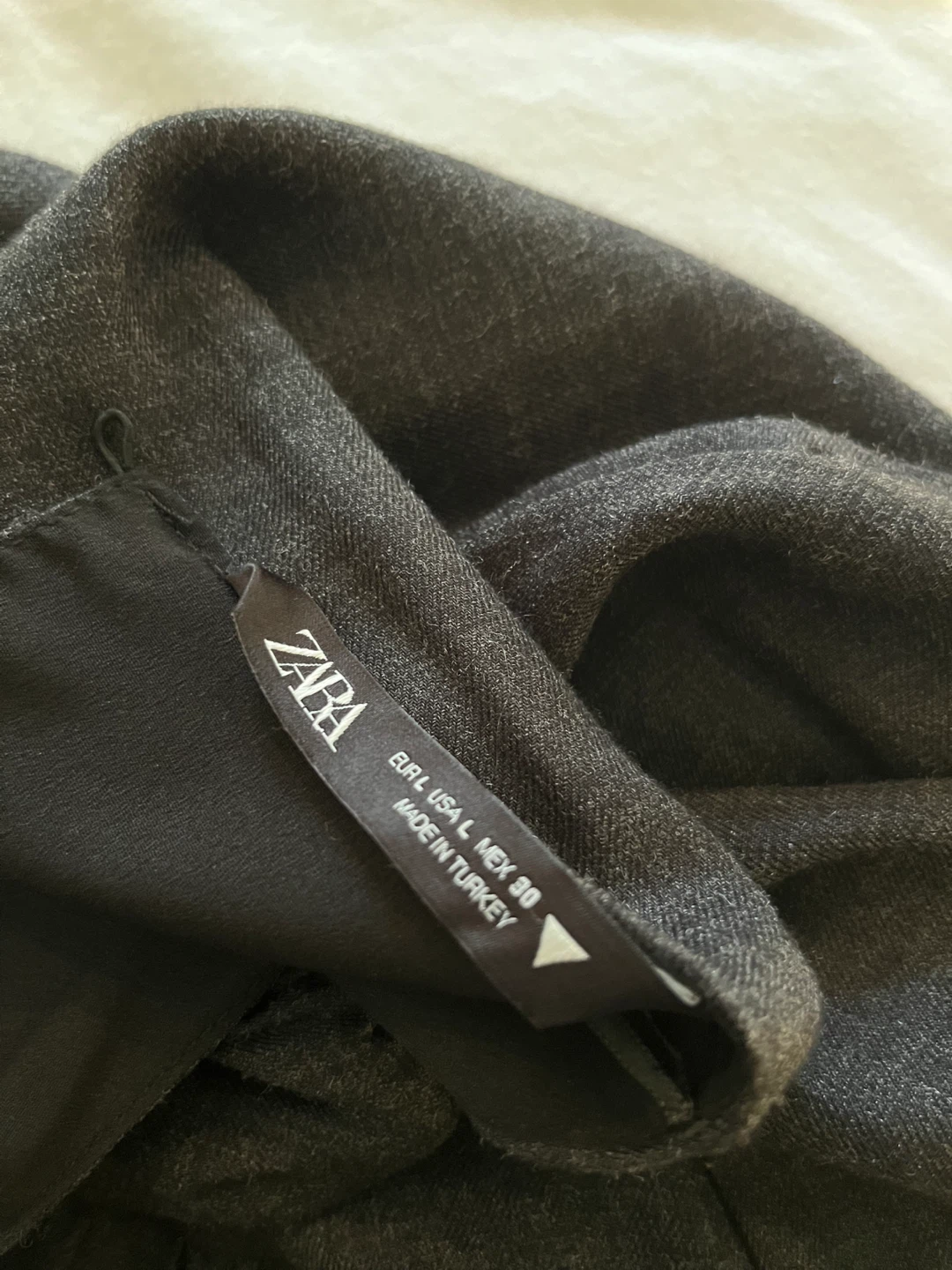 ZARA Tiered Charcoal Grey Dress - photo 3