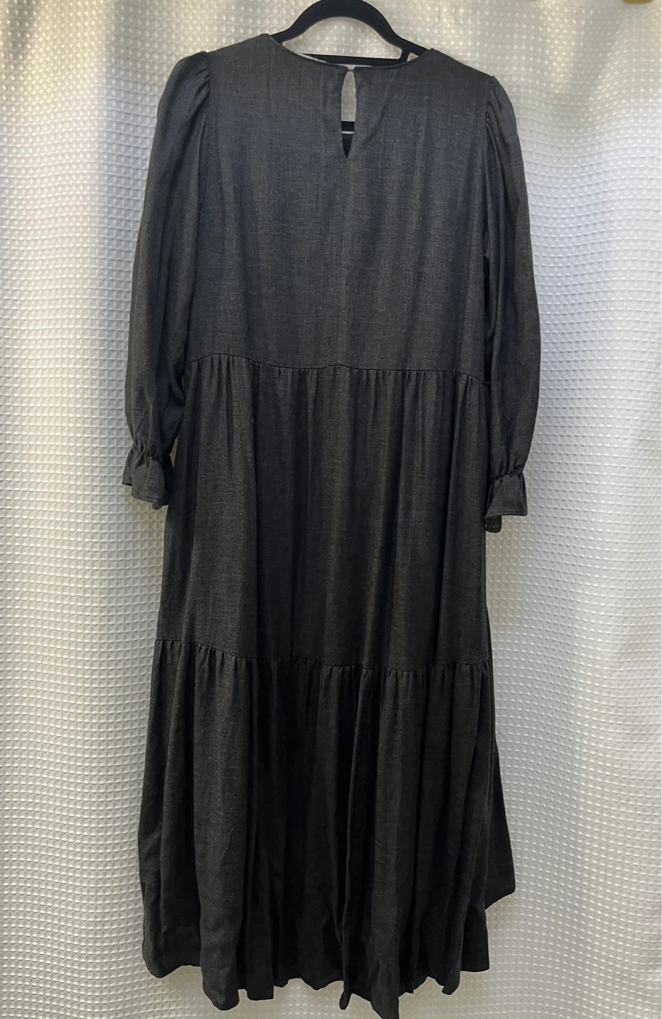 ZARA Tiered Charcoal Grey Dress - photo 2