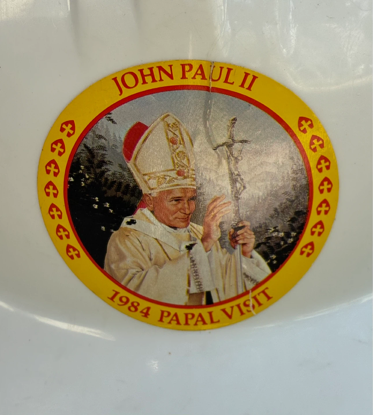 vintage souvenir hard hat Pope John Paul II's 1984 visit TO - photo 2