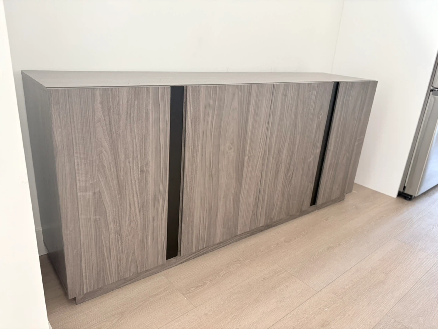 Grey Wood Console Table / Cabinet