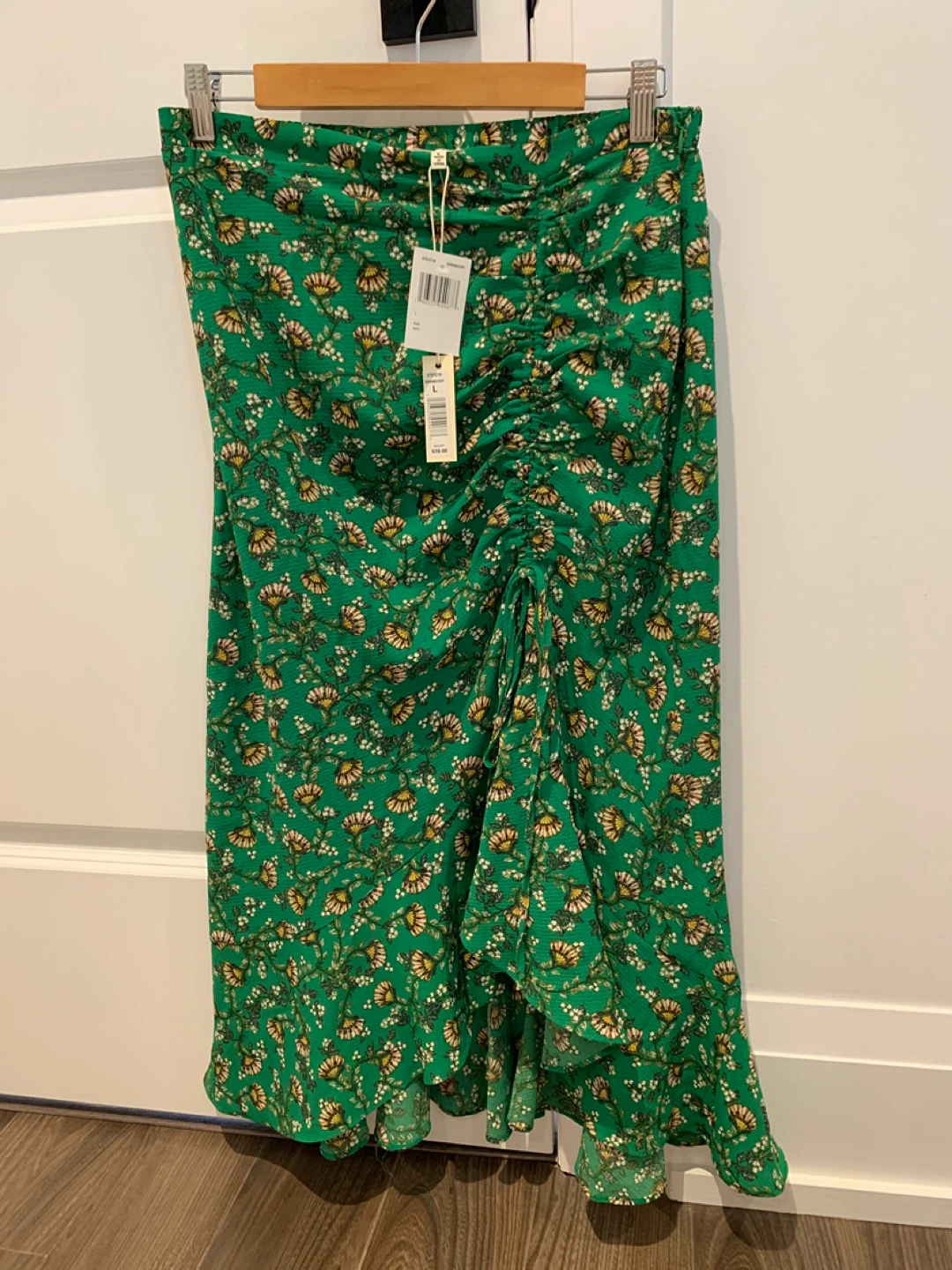 Summer Midi Skirt with adjustable split - Size Large - photo 5