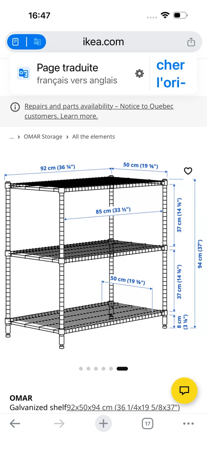 Like New IKEA OMAR Galvanized Shelf 92x50x94 cm - photo 5