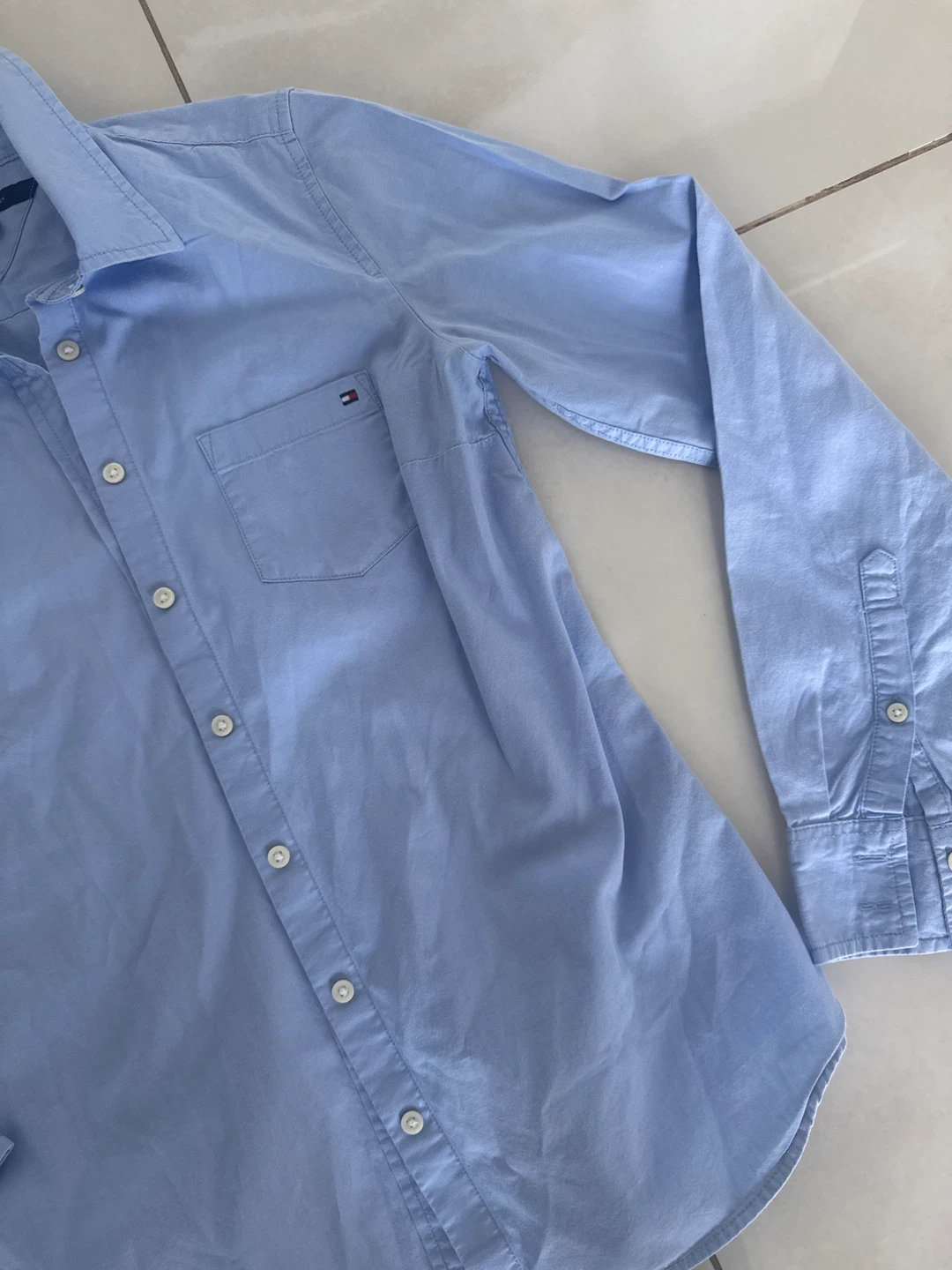Tommy Hilfiger Classic Fit Button-Up Shirt - Light Blue - XS - photo 4