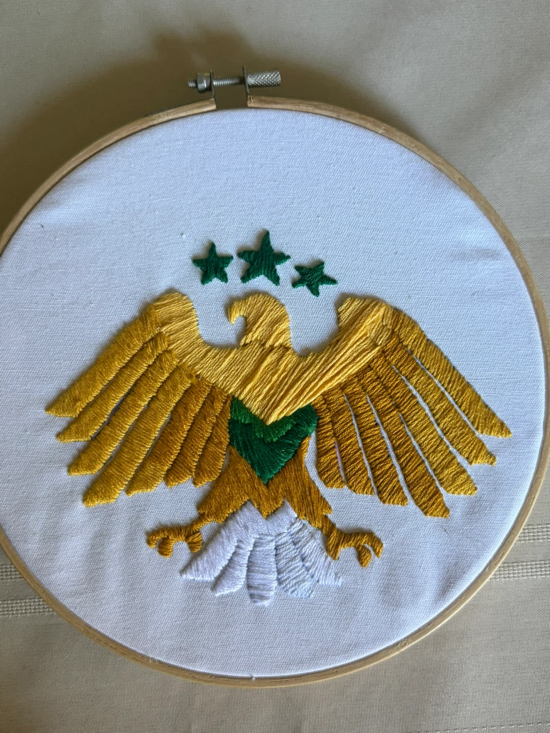 Eagle and Stars Embroidery Hoop Art - photo 3