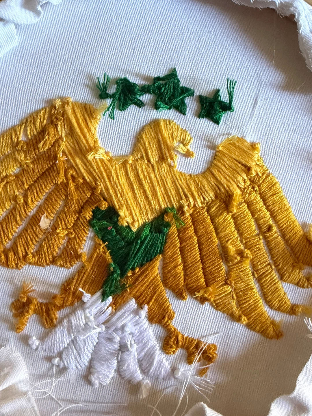 Eagle and Stars Embroidery Hoop Art - photo 4