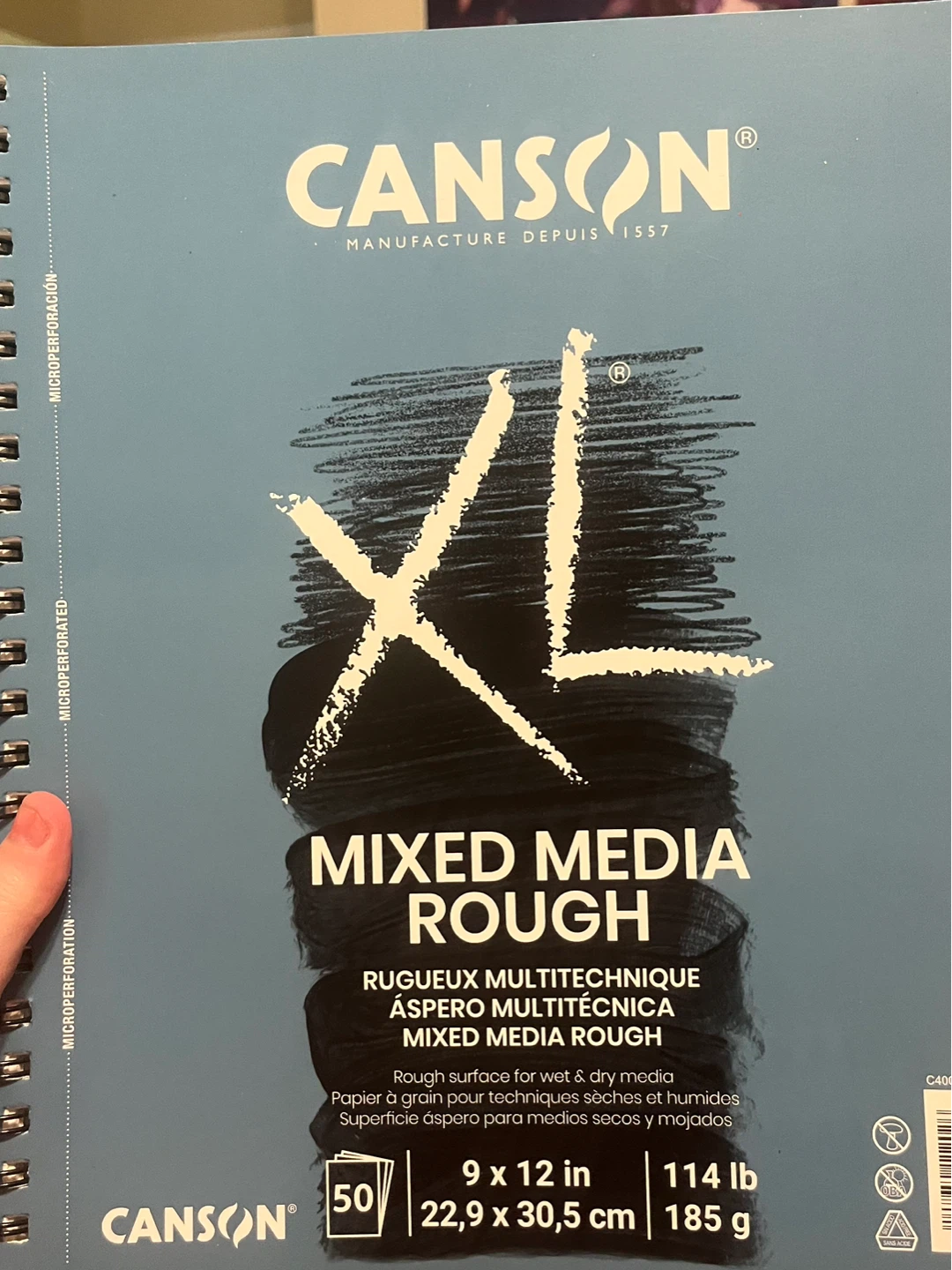 Canson XL Mixed Media Rough Sketchbook 9x12 in