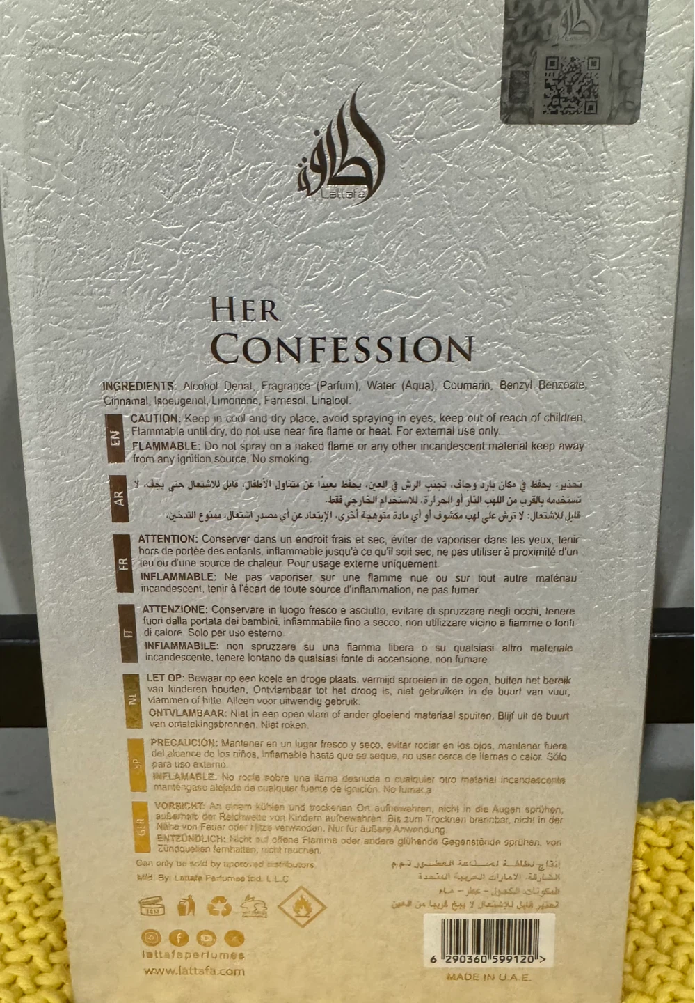 Lattafa Her Confession Eau de Parfum 100ml